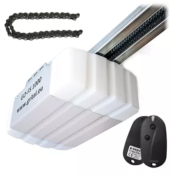 Μοτέρ οροφής γκαραζόπορτας GRITAL GO-FS1000, 24V, 1000N, μετάδοση με αλυσίδα, για μονοκόμματες ή πολύσπαστες πόρτες