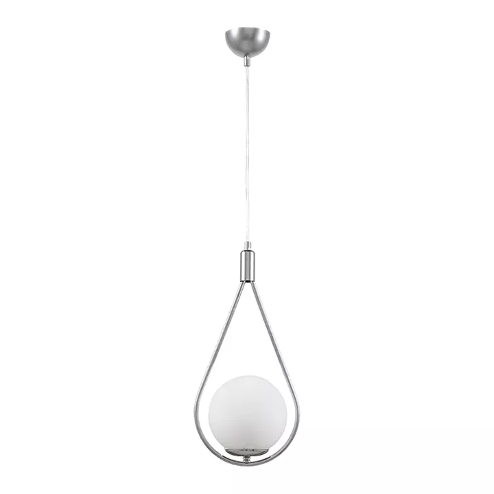 Φωτιστικό οροφής Shemesh Megapap E27  μεταλλικό μονόφωτο χρώμα ασημί 20x20x85εκ.