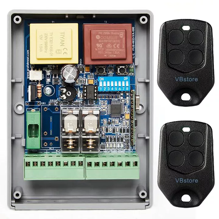 PROFELMNET PSR 3423 με 2 τηλεχειριστήρια | Ηλεκτρονικός πίνακας για ρολά και συρόμενη γκαραζόπορτα 110/230V έως 1200W