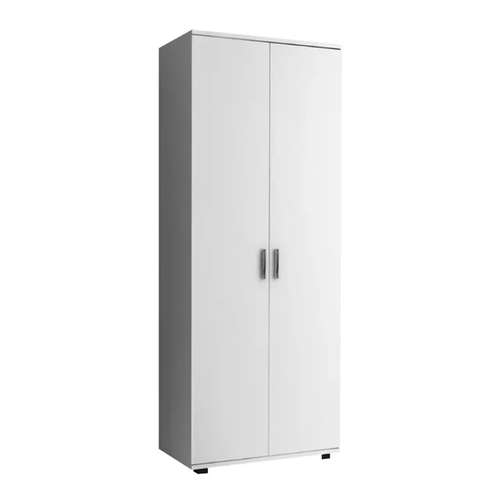 Ντουλάπα ρούχων - παπουτσοθήκη Eric Megapap δίφυλλη χρώμα λευκό 76x36x187εκ.