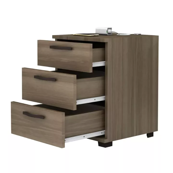 Κομοδίνο Roco Megapap χρώμα καρυδί 40x39x57εκ.