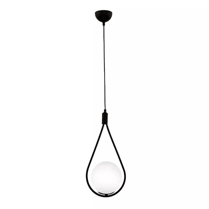 Φωτιστικό οροφής Shemesh Megapap E27 μεταλλικό μονόφωτο χρώμα μαύρο 20x20x85εκ.