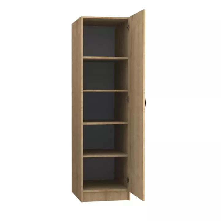 Ντουλάπα ρούχων Victoria Megapap μονόφυλλη χρώμα φυσικό οξιάς 50x60x181εκ.