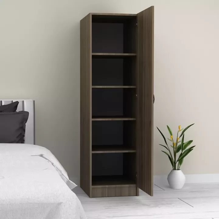 Ντουλάπα ρούχων Victoria Megapap μονόφυλλη χρώμα καρυδί 50x60x181εκ.