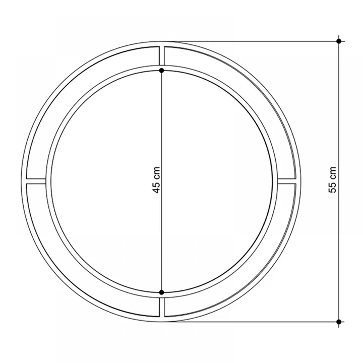 Καθρέφτης τοίχου Bubble Megapap αλουμινίου χρώμα μαύρο 57x2x57εκ.
