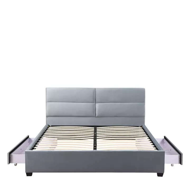 Κρεβάτι Διπλό ArteLibre PRODREAM Γκρι Ύφασμα (Στρώμα 160x200cm)