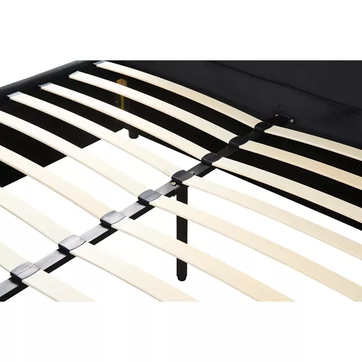 Κρεβάτι Διπλό ArteLibre SLEEPSUIT Μαύρο Ύφασμα (Στρώμα 160x200cm)