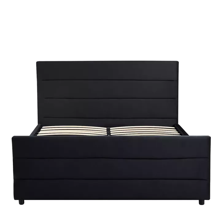 Κρεβάτι Διπλό ArteLibre SLEEPSUIT Μαύρο Ύφασμα (Στρώμα 160x200cm)