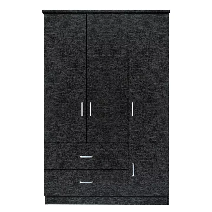 Ντουλάπα ArteLibre TUBEROSA Μαύρο Μοριοσανίδα 120x50x180cm