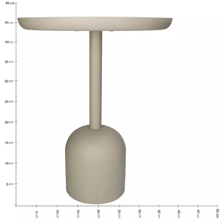 Τραπεζάκι ArteLibre Ιβουάρ Μέταλλο 37x37x46.5cm