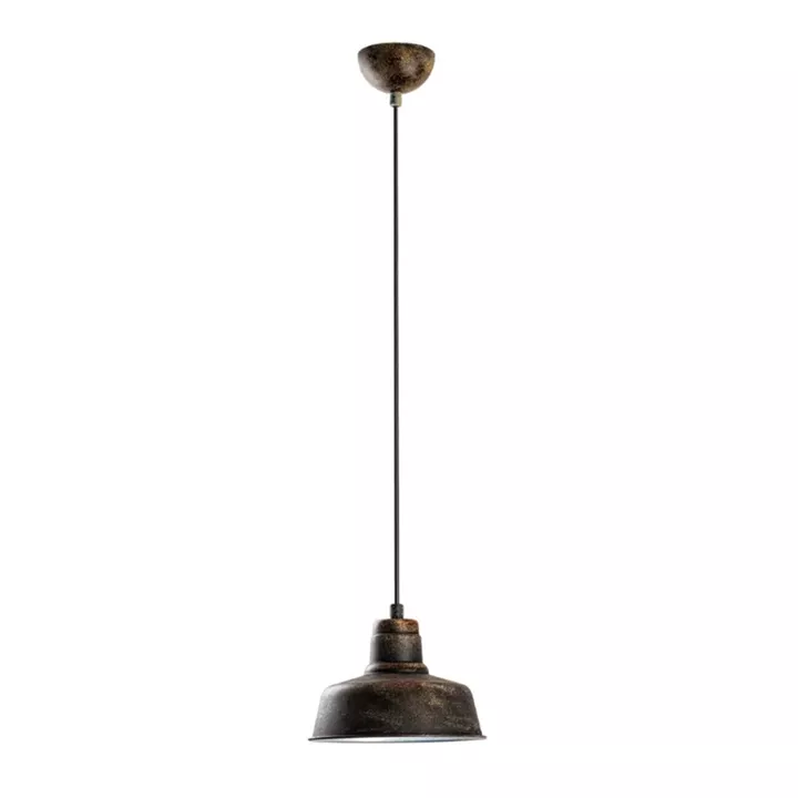 Φωτιστικό οροφής Vinci Megapap E27 μεταλλικό μονόφωτο χρώμα χάλκινο vintage Ø19x108εκ.