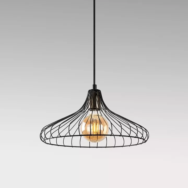 Φωτιστικό οροφής Adda Megapap E27 μεταλλικό μονόφωτο χρώμα μαύρο Ø36x120εκ.