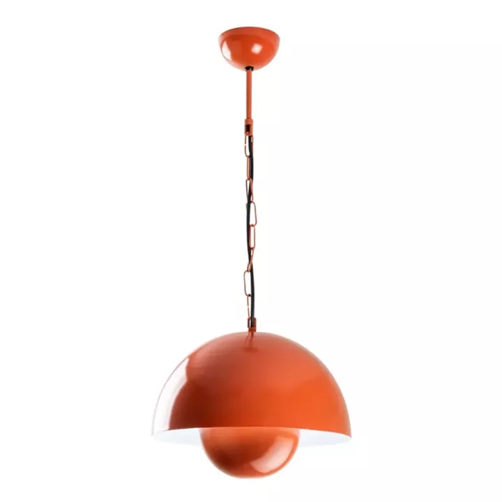 Φωτιστικό οροφής Neptun Megapap E27 μεταλλικό μονόφωτο χρώμα πορτοκαλί Ø30x70εκ.