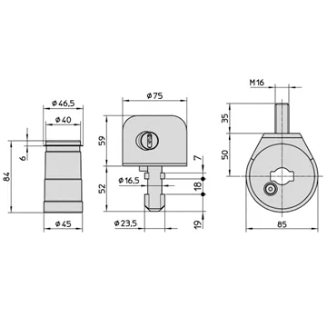 Κεντρική κλειδαριά ασφαλείας δαπέδου για ρολό