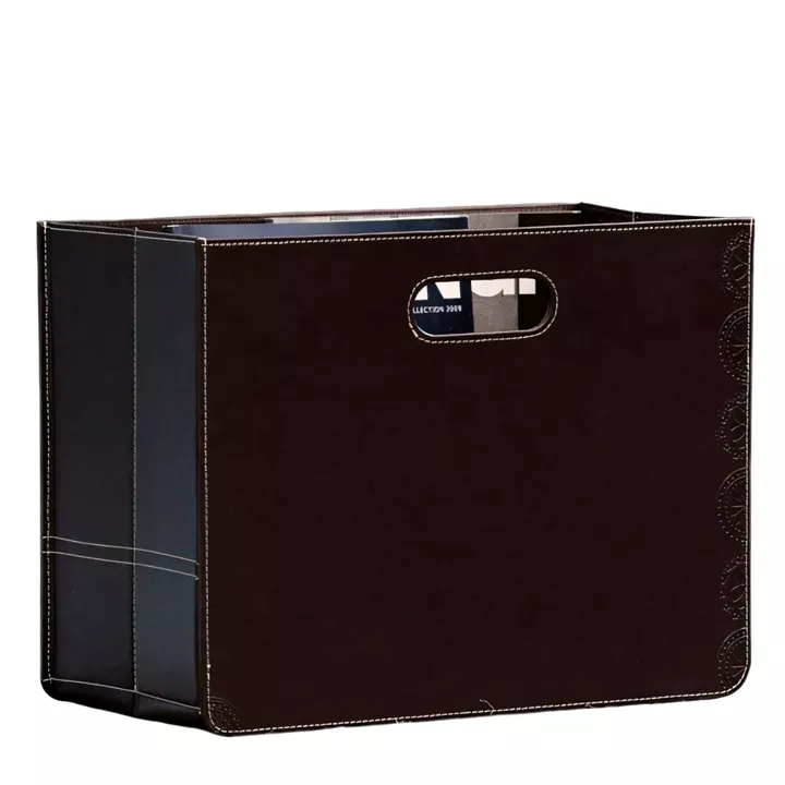 Θήκη Για Περιοδικά ArteLibre Καφέ Δερματίνη/Ύφασμα 19x40x30cm