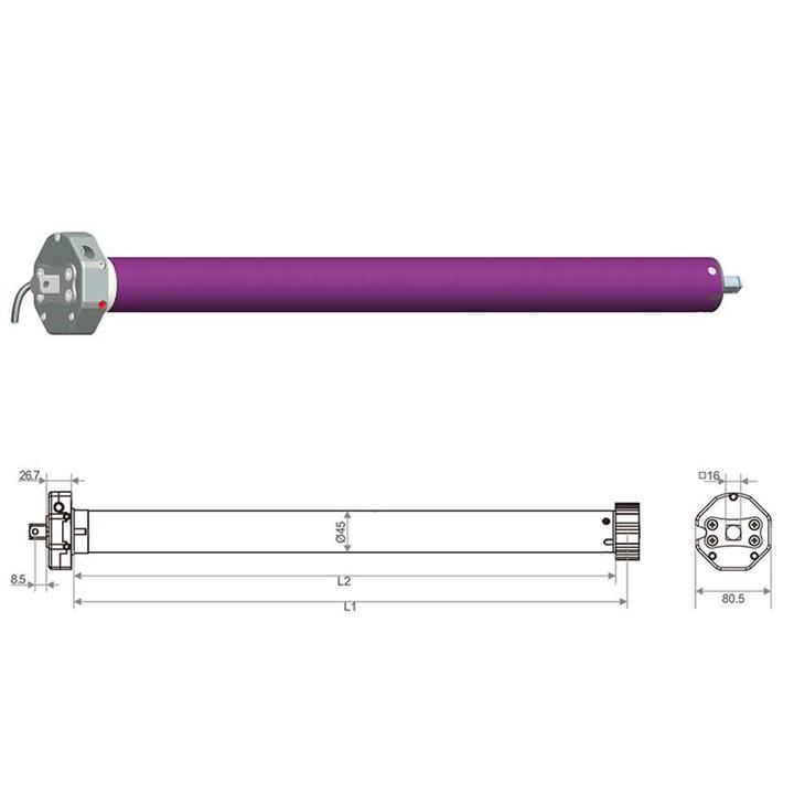 Profelmnet Μοτέρ για Τέντες με Μανιβέλα Φ59mm PN59M-100/12