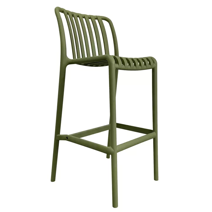 Σκαμπό Bar ArteLibre TAHITI Πράσινο PP 47x38x102cm