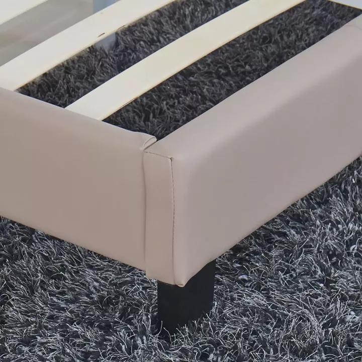 Κρεβάτι ArteLibre AZALEA Capuccino PU 213x131x88cm (Στρώμα 120x200cm)