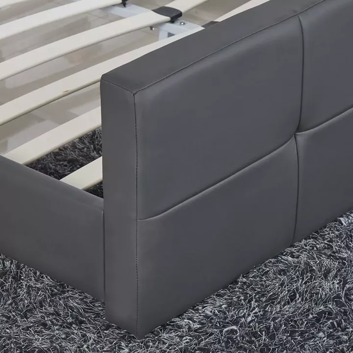 Κρεβάτι ArteLibre ANEMONE Γκρι PU 216x160.5x93cm (Στρώμα 150x200cm)