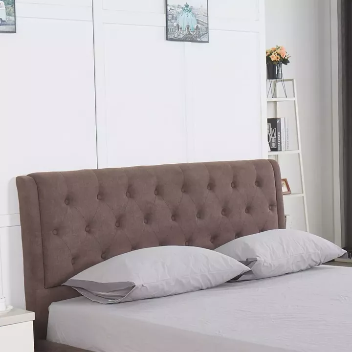 Κρεβάτι ArteLibre ASTER Σκούρο Καφέ Ύφασμα Με Αποθηκευτικό Χώρο 216x170.5x103cm (Στρώμα 160x200cm)