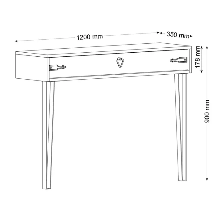 Κονσόλα ArteLibre Thira Καφέ 120x35x90cm