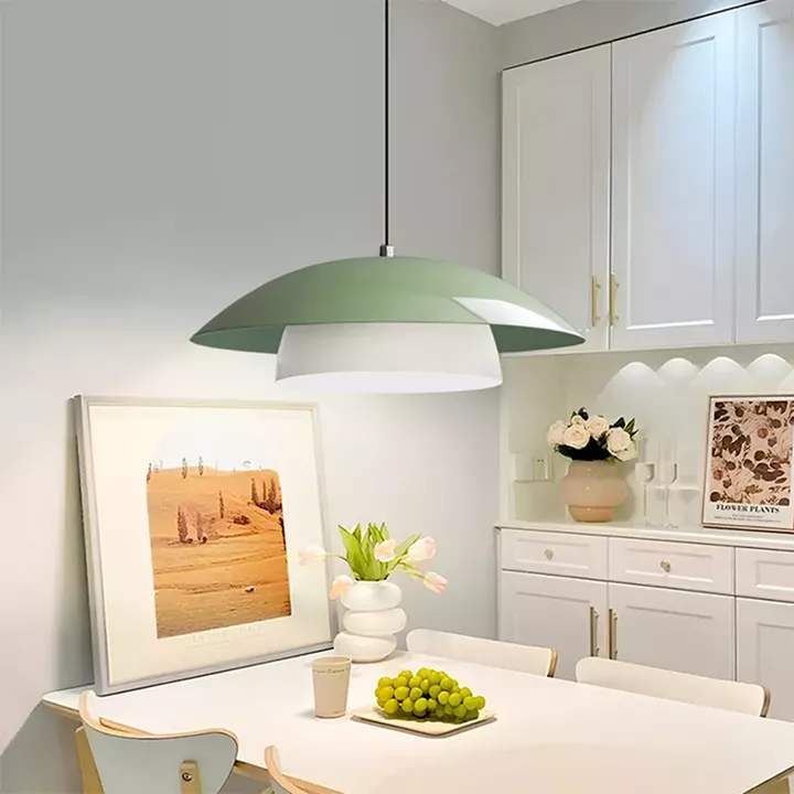 Φωτιστικό οροφής Eliora Megapap E27 μεταλλικό μονόφωτο χρώμα μέντα Ø36x100εκ.