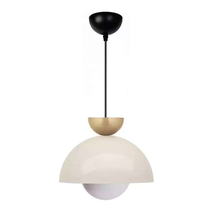 Φωτιστικό οροφής Marilia Megapap E27 μεταλλικό μονόφωτο χρώμα λευκό Ø25x115εκ.