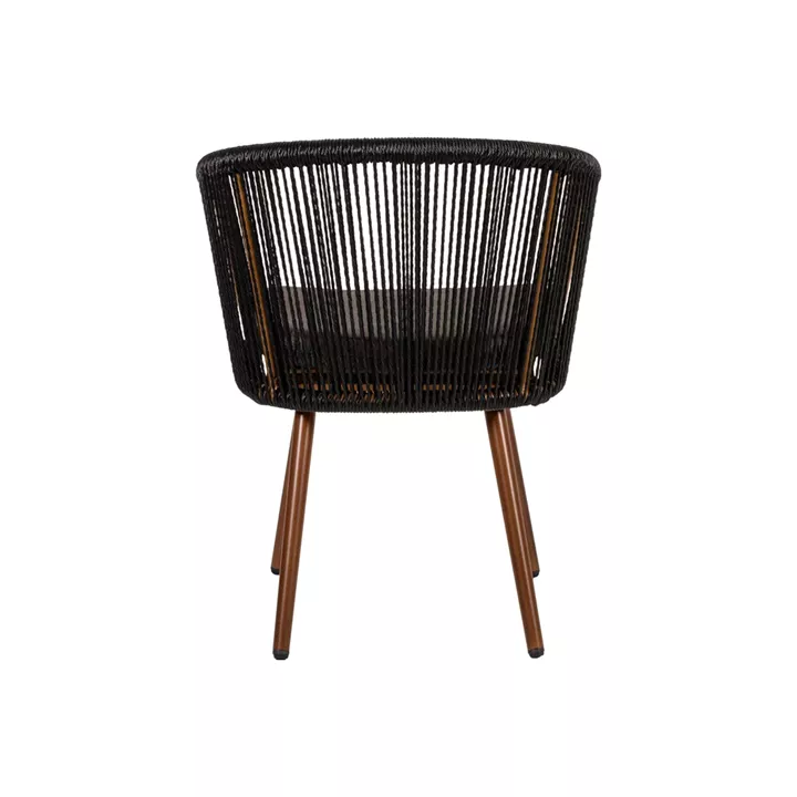 Πολυθρόνα Κήπου ArteLibre LOFOI Μαύρο/Καφέ Αλουμίνιο/Rattan 60x62x81cm