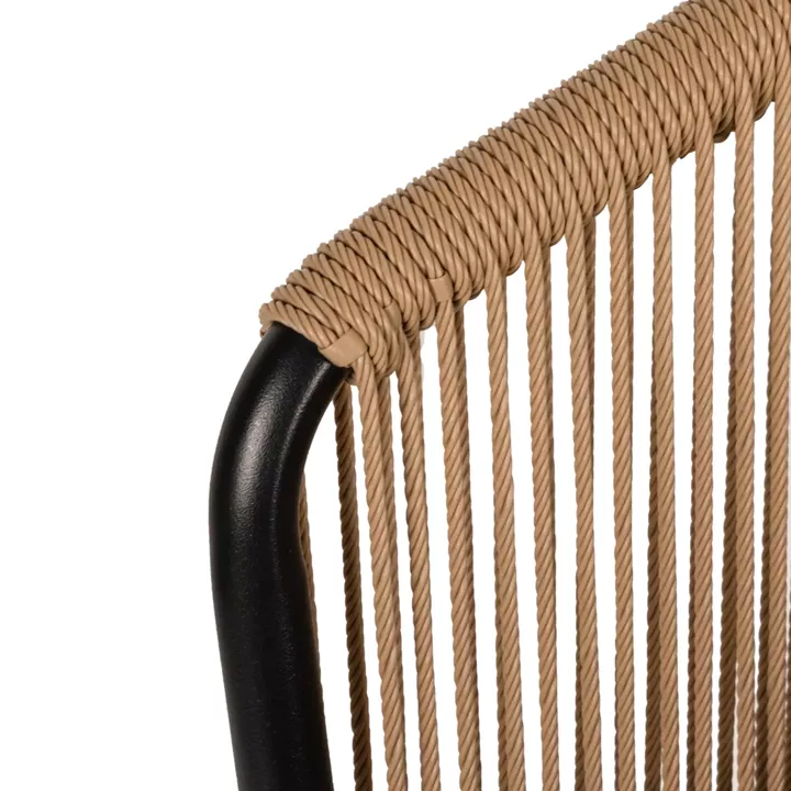 Πολυθρόνα Κήπου ArteLibre LOFOI Μαύρο/Καφέ Αλουμίνιο/Rattan 60x62x81cm