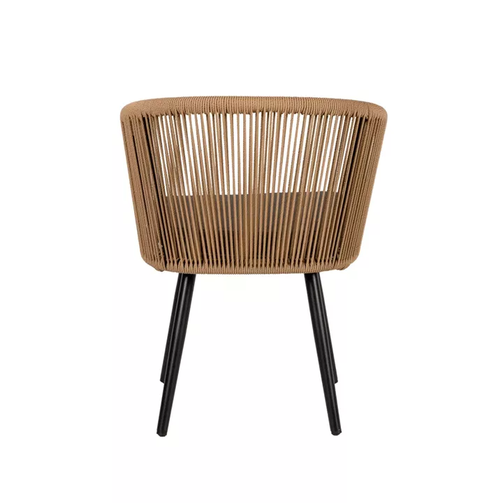 Πολυθρόνα Κήπου ArteLibre LOFOI Μαύρο/Καφέ Αλουμίνιο/Rattan 60x62x81cm