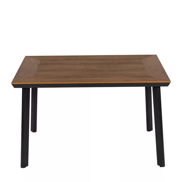 Τραπέζι Κήπου ArteLibre EPUPA Μαύρο/Καρυδί Αλουμίνιο/Ξύλο 120x80x73cm