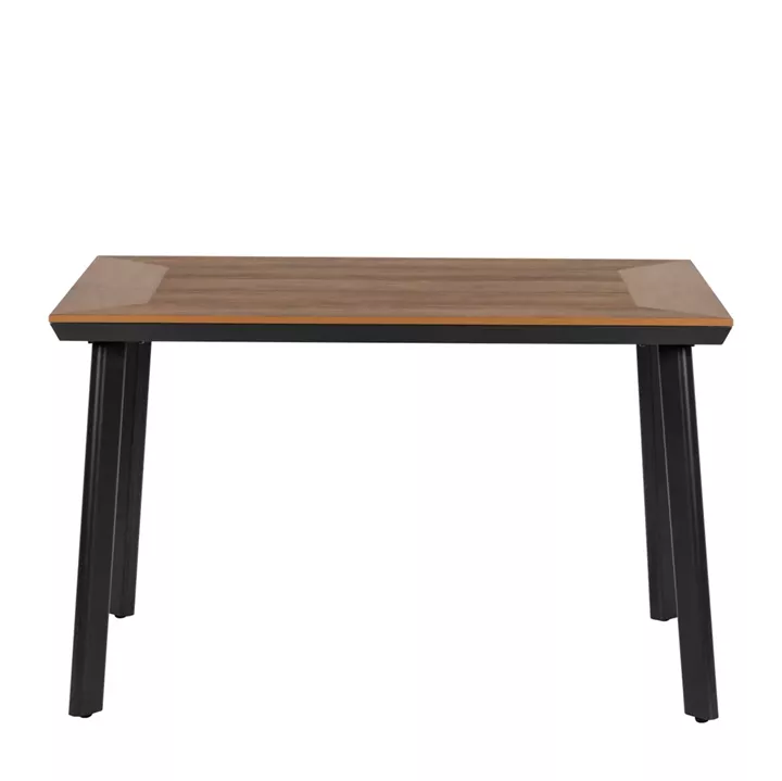 Τραπέζι Κήπου ArteLibre EPUPA Μαύρο/Καρυδί Αλουμίνιο/Ξύλο 120x80x73cm