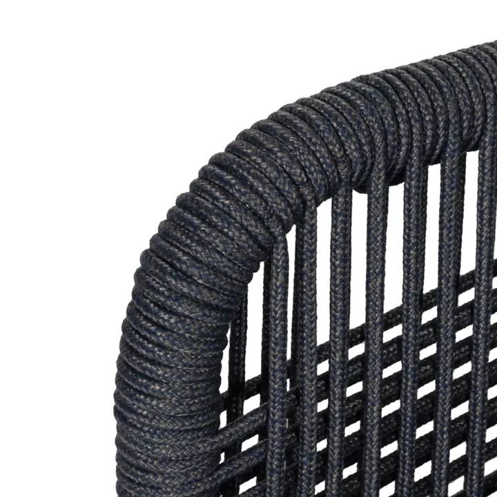 Πολυθρόνα Κήπου ArteLibre LISBON Mπλε/Μπαμπού Αλουμίνιο/Ύφασμα 57x58x77cm