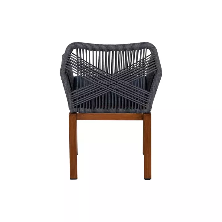 Πολυθρόνα Κήπου ArteLibre LISBON Mπλε/Μπαμπού Αλουμίνιο/Ύφασμα 57x58x77cm