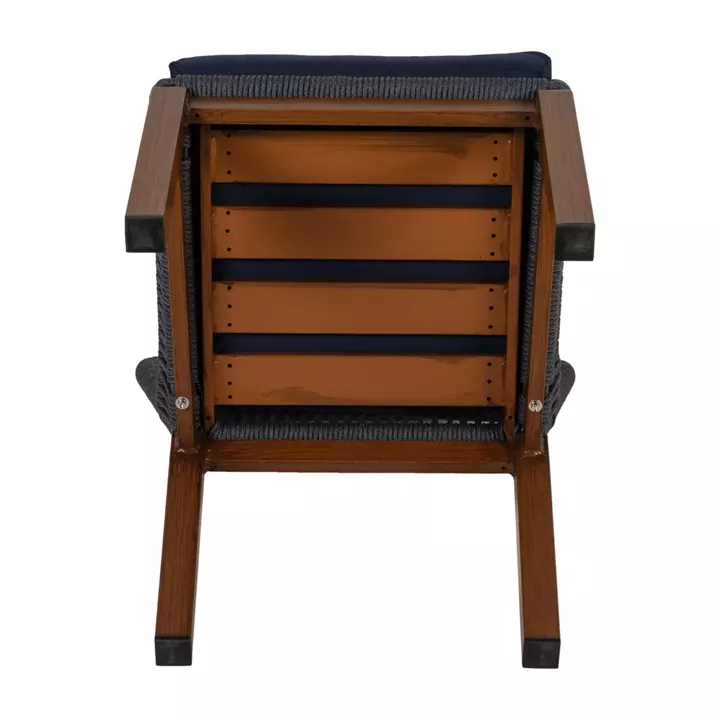 Καρέκλα Κήπου ArteLibre LISBON Μπλε/Μπαμπού Αλουμίνιο/Ύφασμα 50x58x77cm