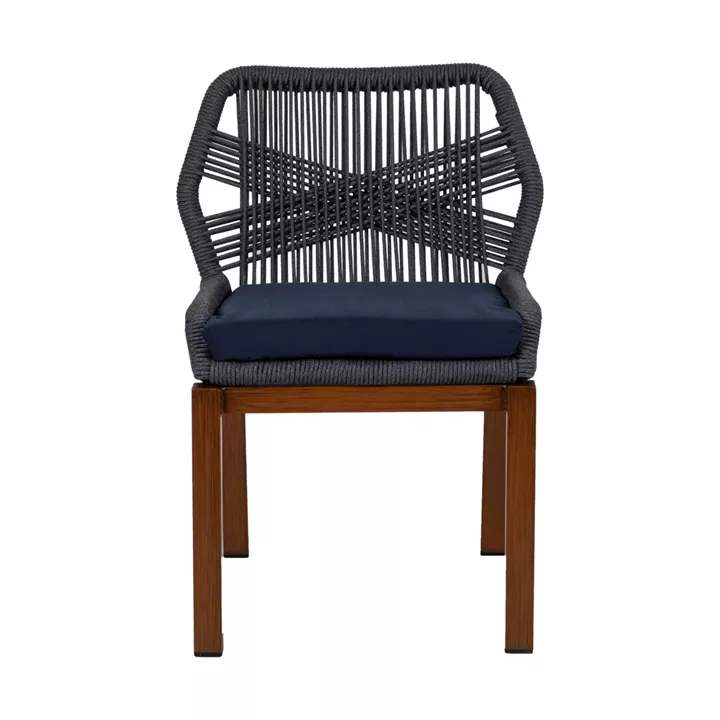 Καρέκλα Κήπου ArteLibre LISBON Μπλε/Μπαμπού Αλουμίνιο/Ύφασμα 50x58x77cm