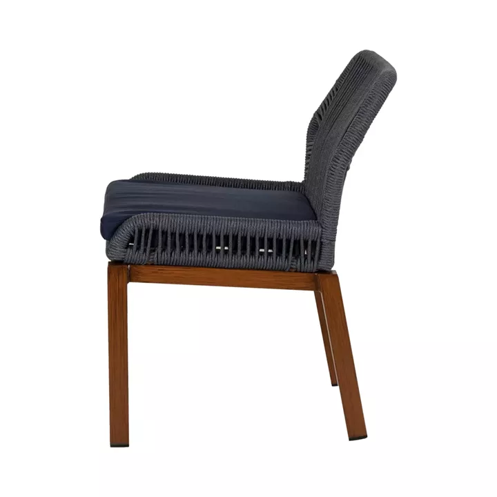 Καρέκλα Κήπου ArteLibre LISBON Μπλε/Μπαμπού Αλουμίνιο/Ύφασμα 50x58x77cm