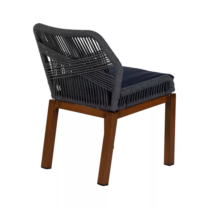 Καρέκλα Κήπου ArteLibre LISBON Μπλε/Μπαμπού Αλουμίνιο/Ύφασμα 50x58x77cm