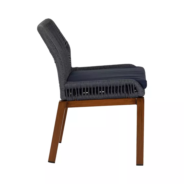 Καρέκλα Κήπου ArteLibre LISBON Μπλε/Μπαμπού Αλουμίνιο/Ύφασμα 50x58x77cm