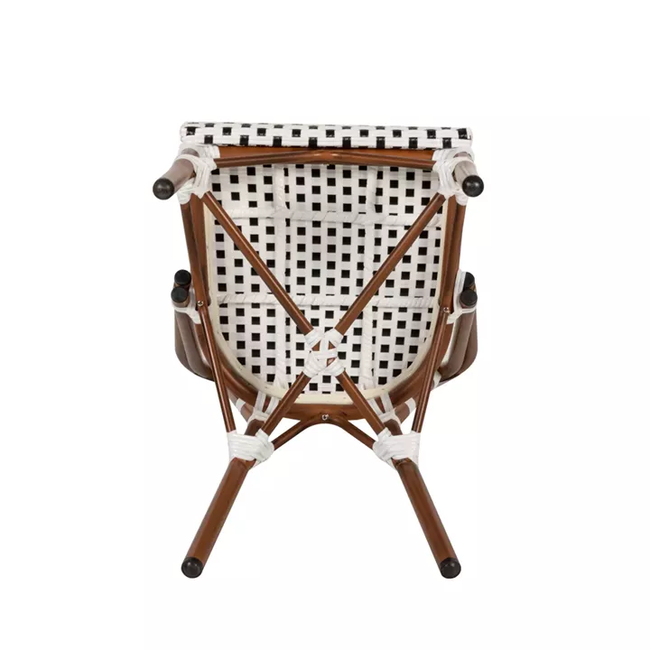Καρέκλα Κήπου ArteLibre MUTARAZI Λευκό/Μαύρο Αλουμίνιο/Rattan 50x57x85cm