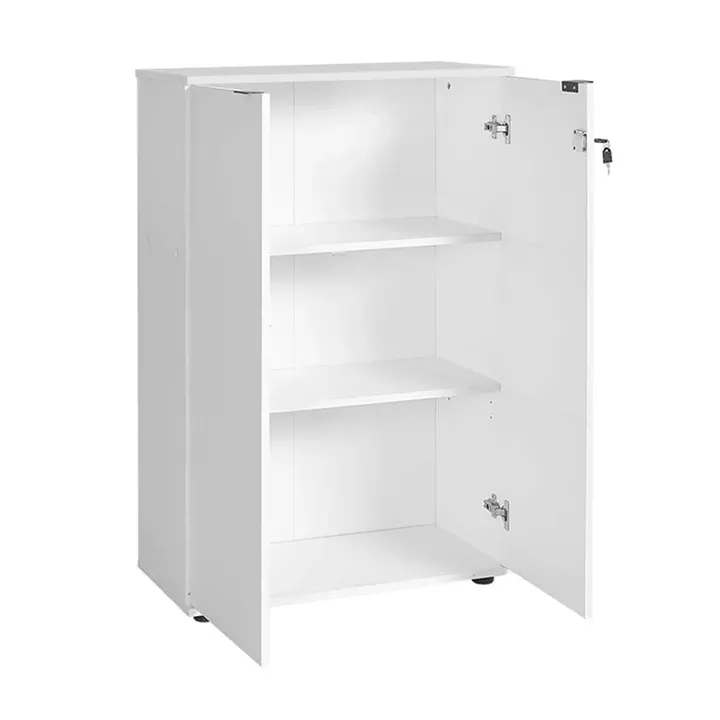 Ντουλάπι γραφείου Rio Megapap με κλειδαριά χρώμα λευκό 72x34x109εκ.