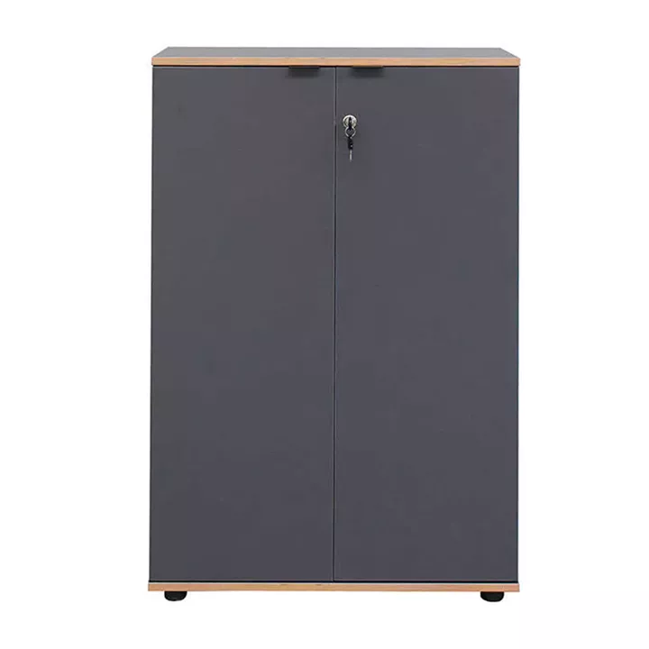 Ντουλάπι γραφείου Rio Megapap με κλειδαριά χρώμα ανθρακί 72x34x109εκ.