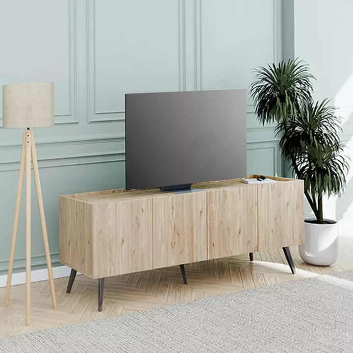 Έπιπλο τηλεόρασης Luna Megapap χρώμα oak 180x41x62εκ.