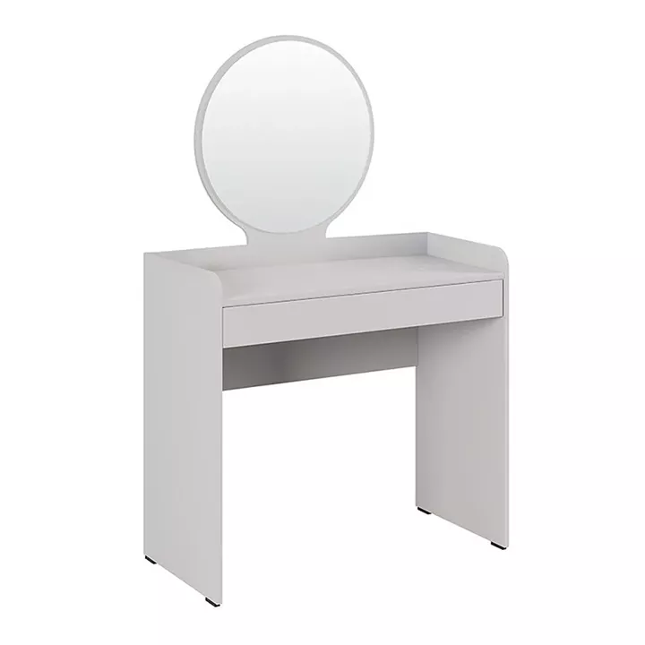 Τουαλέτα με καθρέπτη Curve Megapap χρώμα λευκό του πάγου 90x47x142εκ.