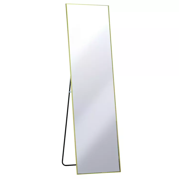 Καθρέπτης Δαπέδου Χρυσό Μέταλλο/Γυαλί 46x168cm