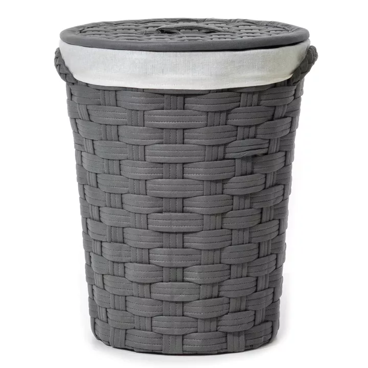 Καλάθι Απλύτων Γκρι Φ40x49cm