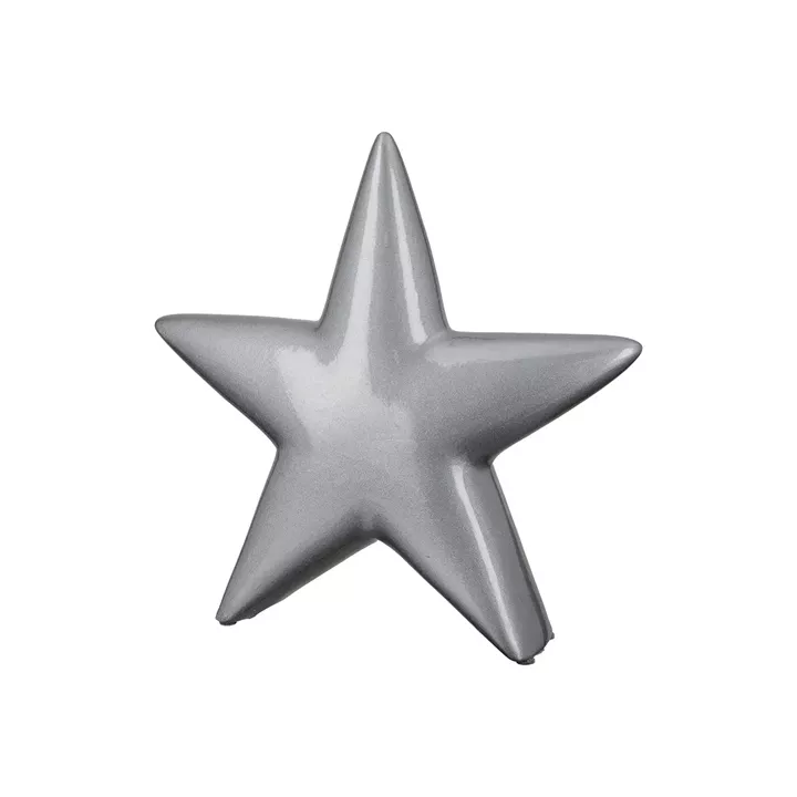 Διακοσμητικό Αστέρι Κεραμικό Ασημένιο PU 4 23x4x22cm