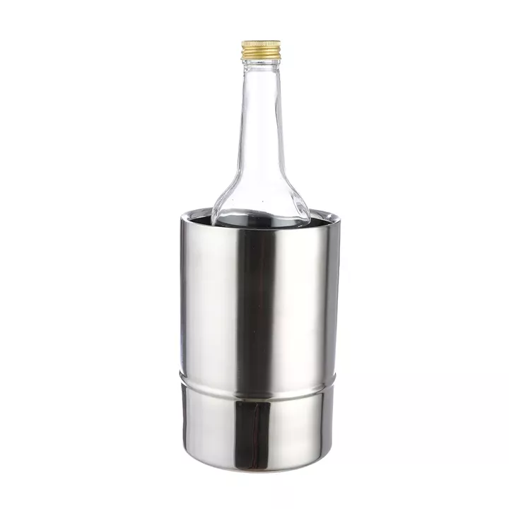  Ψυγείο μπουκαλιών Κυλινδρικό Ατσάλι Ασημί D12X18Cm D12X18Cm