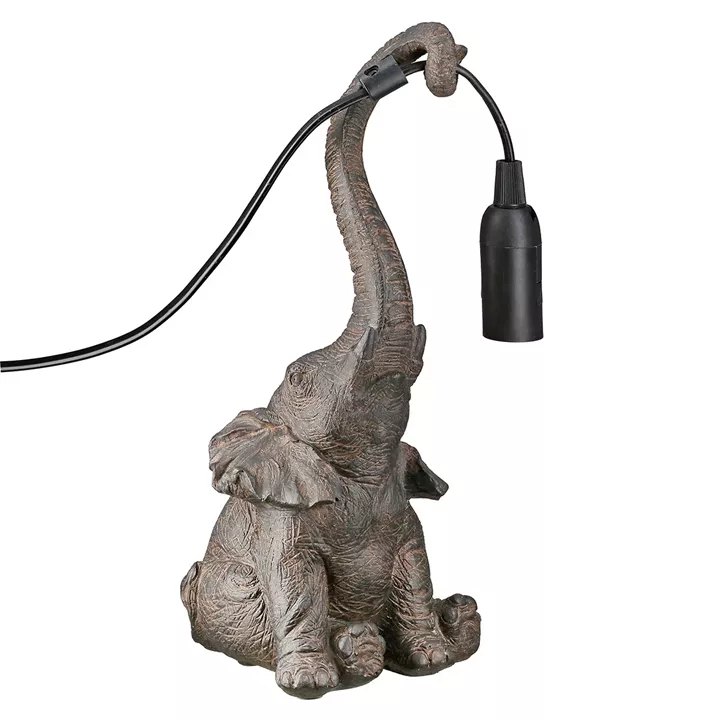 Επιτραπέζιο Φωτιστικό Elephant Συνθετική Ρητίνη Καφέ 12X13X28Cm 12X13X28Cm