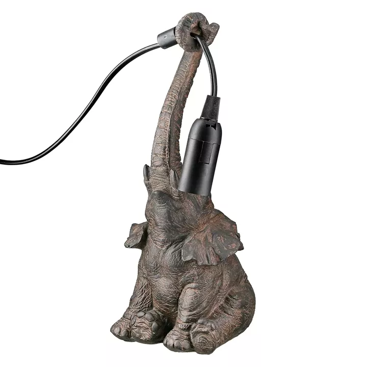 Επιτραπέζιο Φωτιστικό Elephant Συνθετική Ρητίνη Καφέ 12X13X28Cm 12X13X28Cm